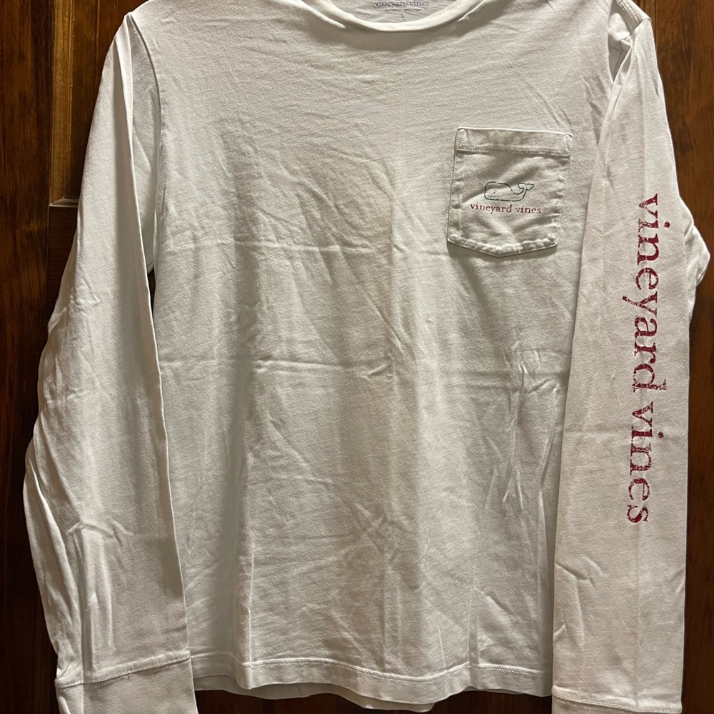Vineyard Vines White Holiday Long Sleeve Tee